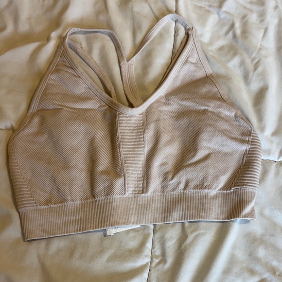 Fabletics Ribbed Dusty pink Sports Bra - Picture 1 of 3